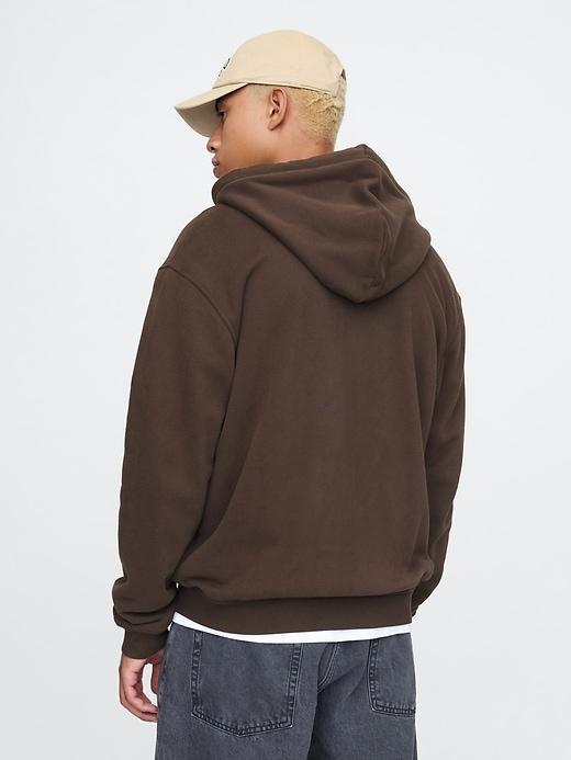 Vintage Soft Waffle-Lined Zip Hoodie Product Image