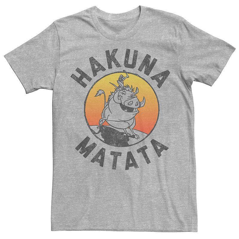 Disney's The Lion King Timon & Pumba Men's Hakuna Matata Lifestyle Tee, Size: Medium, Athletic Grey Product Image