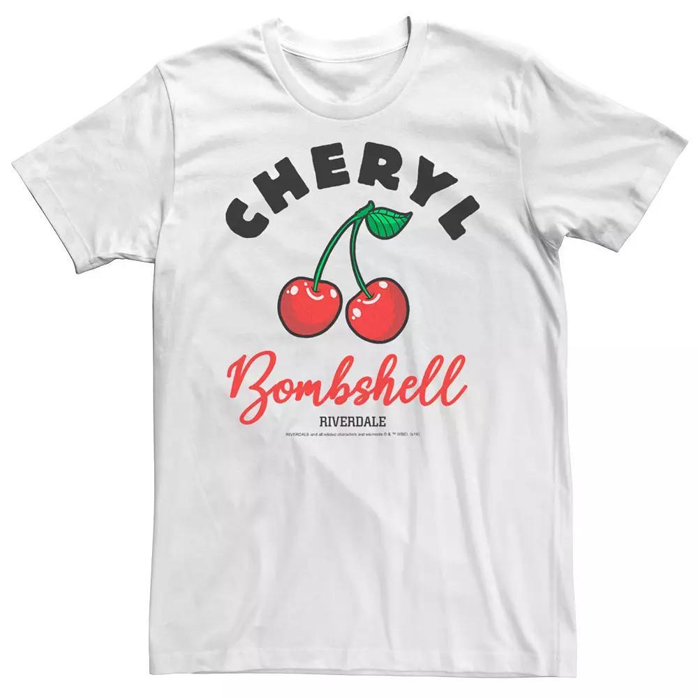 Men's Riverdale Cheryl Bombshell Cherry Logo Tee, Size: Medium, White Product Image