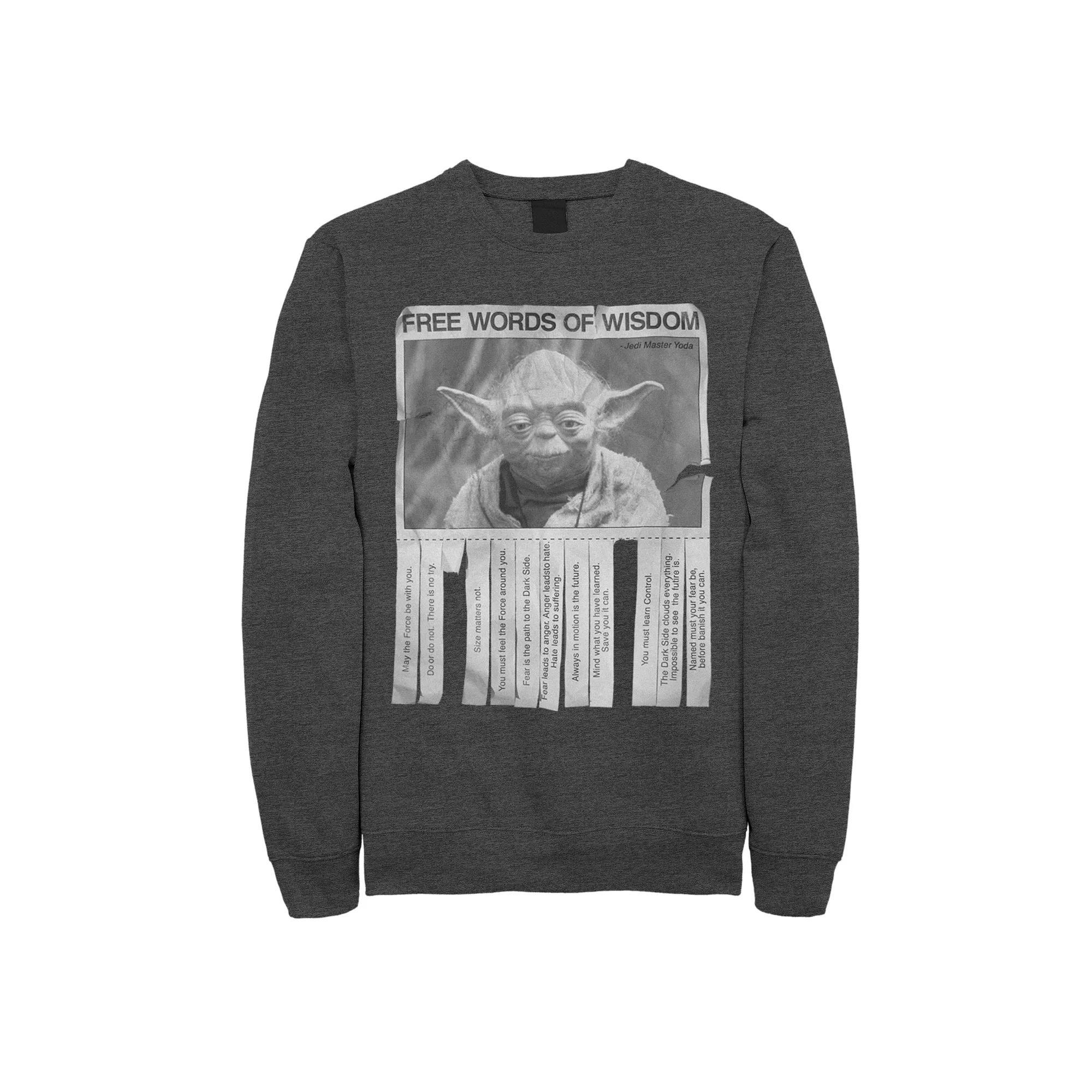 Men's Star Wars Words Of Wisdom Sweatshirt,  Product Image