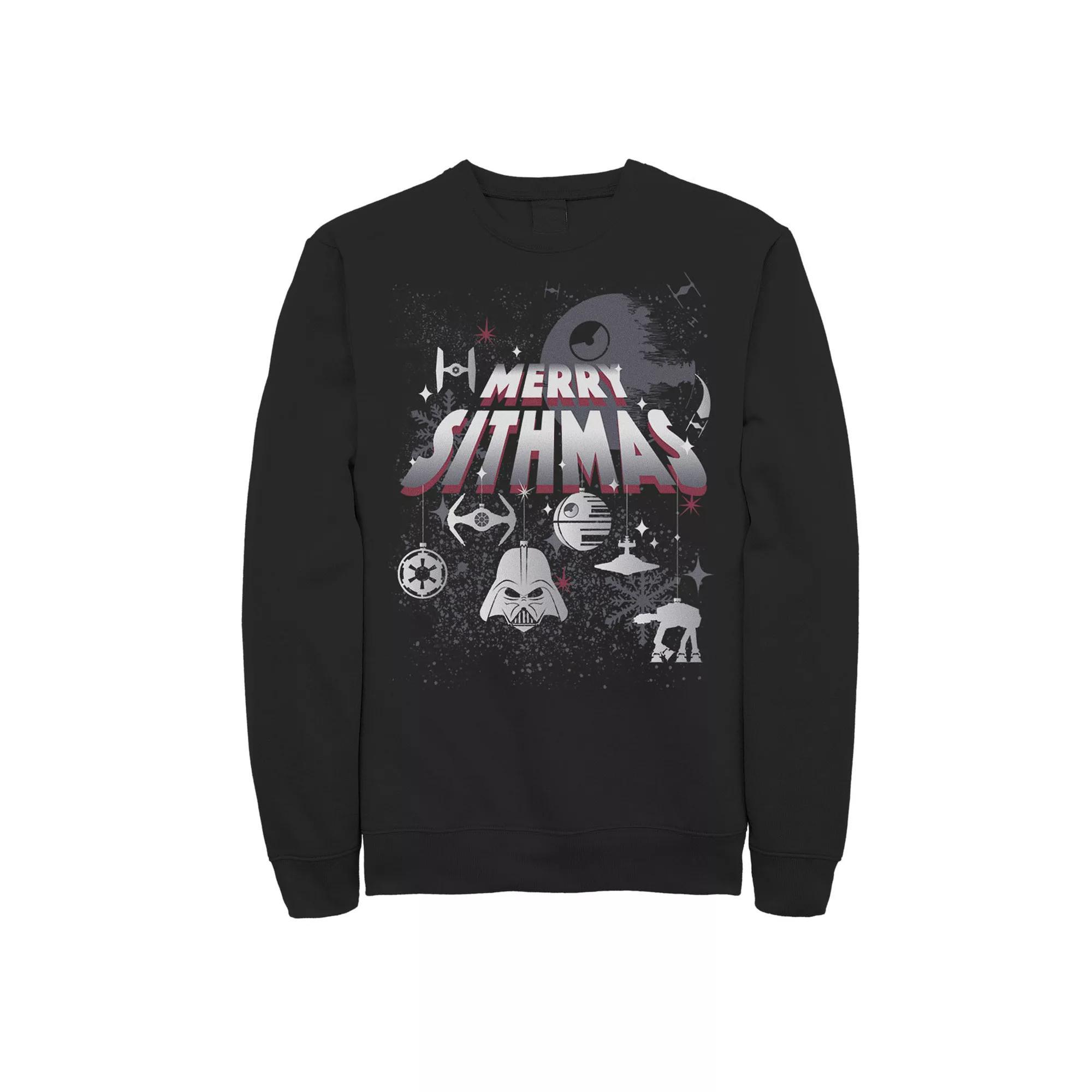 Men's Star Wars "Merry Sithmas" Ornaments Sweatshirt, Size: Large, Black Product Image