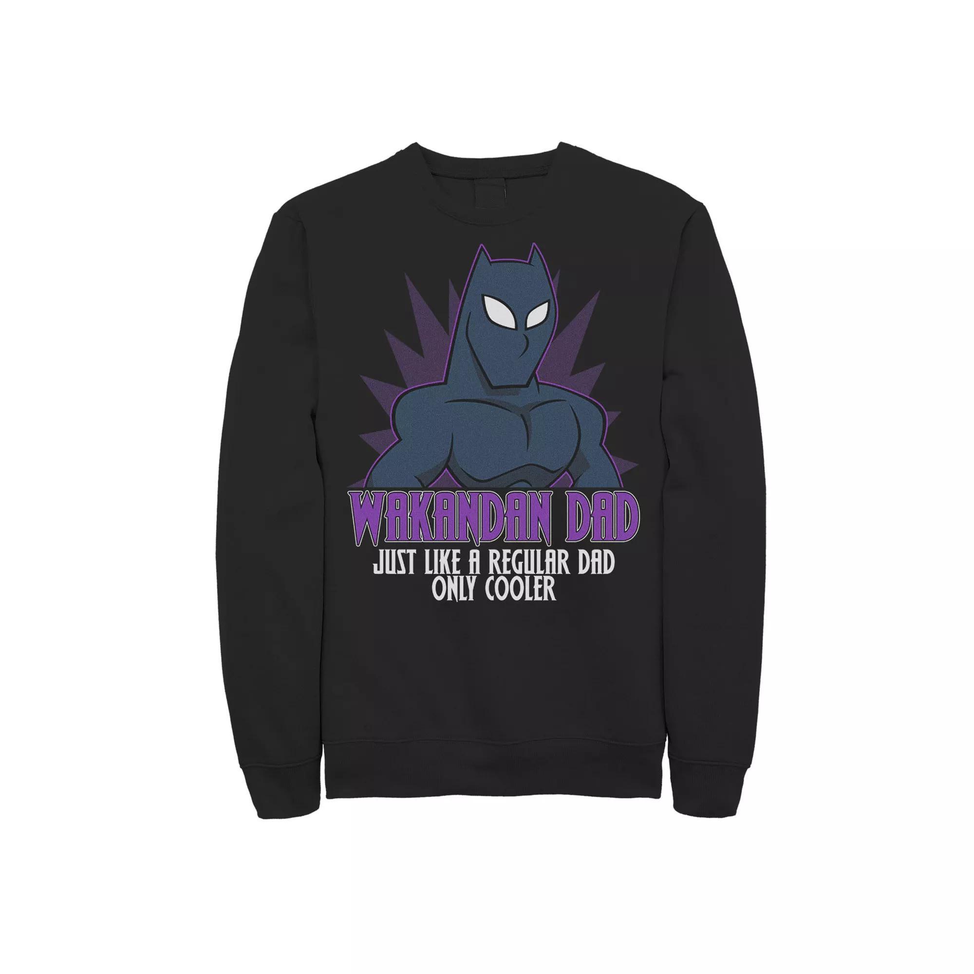 Men's Marvel Father's Day Black Panther Wakandan Dad Comic Pop Sweatshirt,  Product Image
