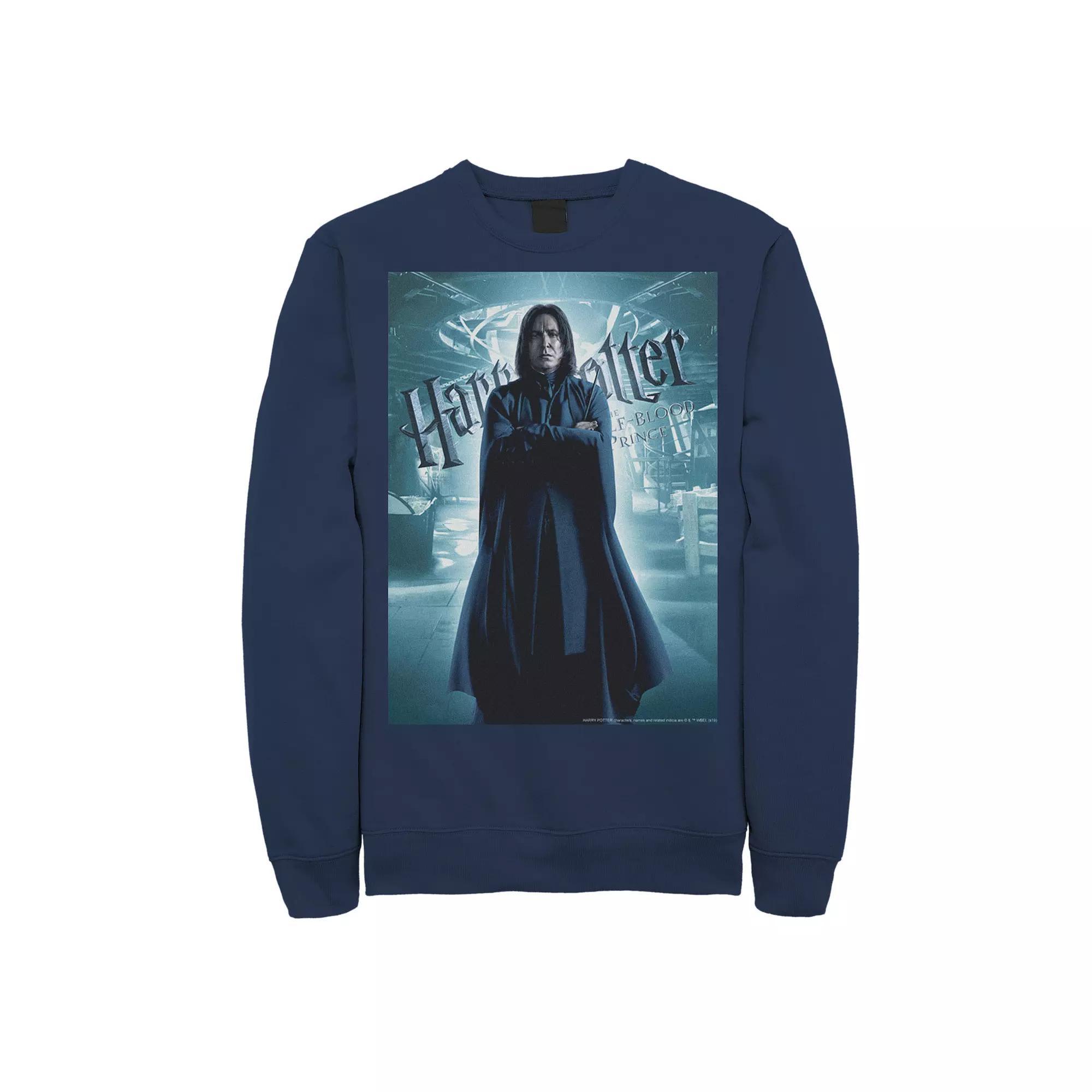Men's Harry Potter Half-Blood Prince Snape Character Poster Fleece Graphic Pullover,  Product Image