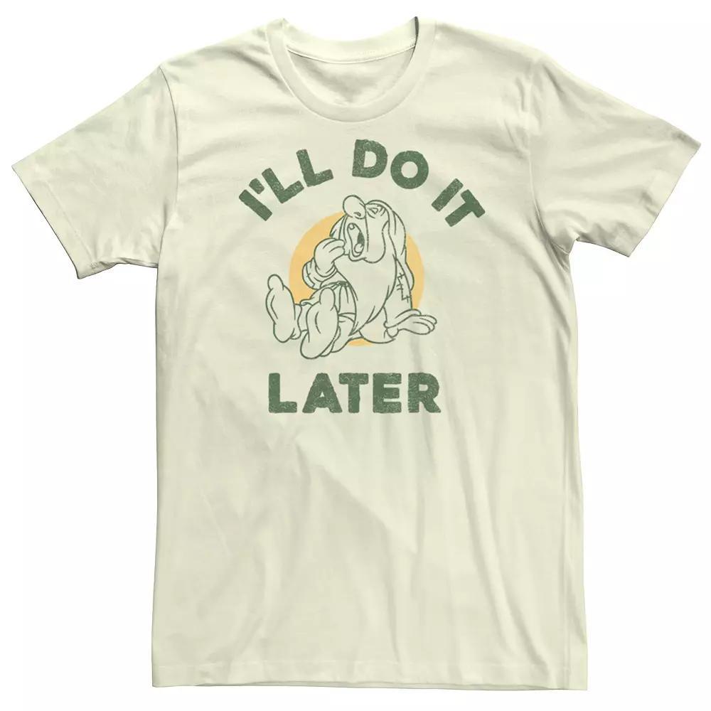 Disney's Snow White Men's Seven Dwarfs Do It Later Tee,  Product Image
