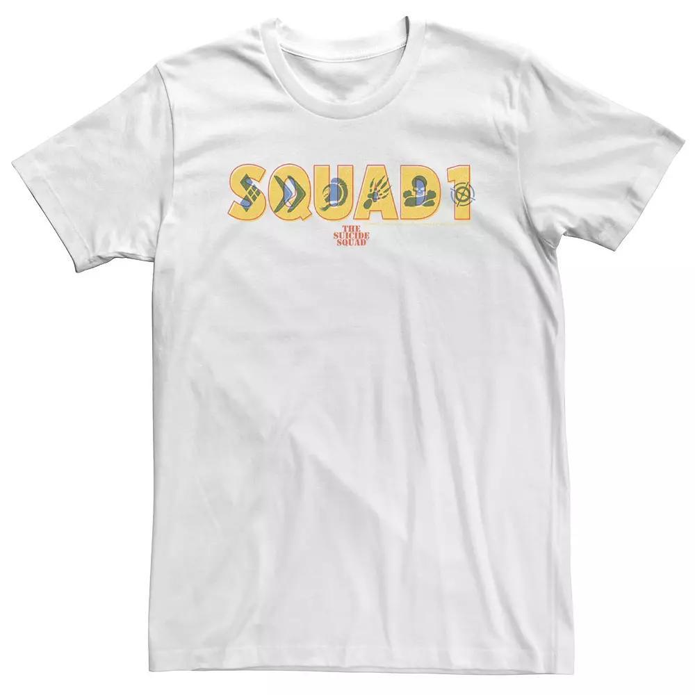 Big & Tall The Suicide Squad Squad 1 Icons Logo Tee, Men's, Size: 3XL Tall, White Product Image