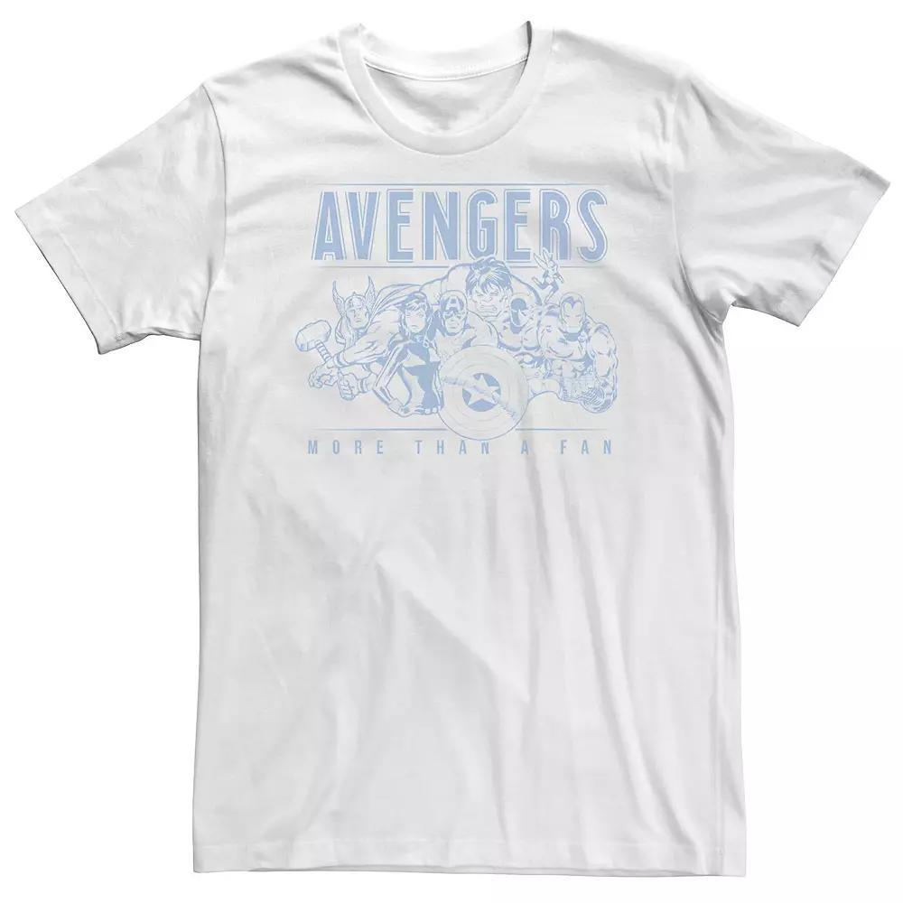 Big & Tall Marvel Avengers More Than A Fan Vintage Outline Tee, Men's, Size: 4XL, White Product Image