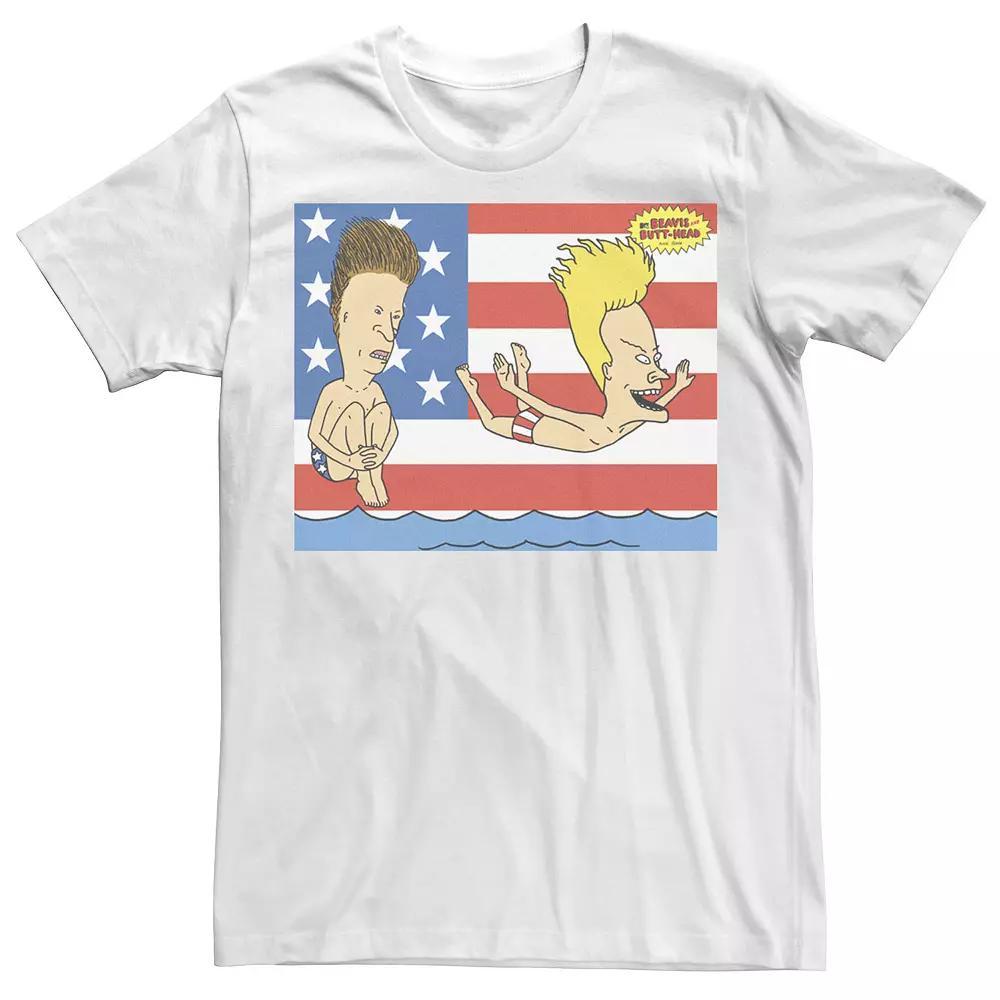 Men's Beavis And Butt-Head Stars And Stripes Pool Day Tee,  Product Image