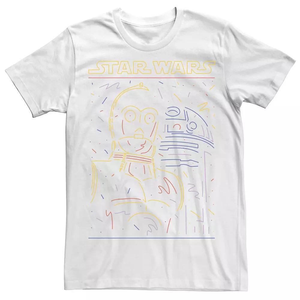 Men's Star Wars Droid Festive Line Art Tee,  Product Image