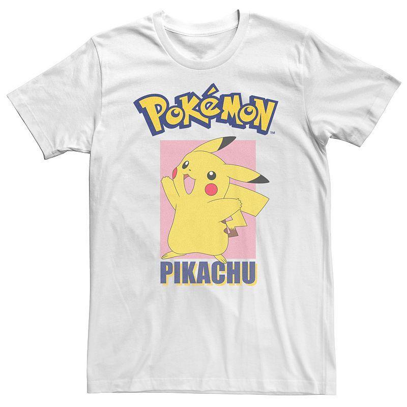 Big & Tall Pokemon Pikachu Pose Panel Graphic Tee, Men's, Size: 3XL, White Product Image