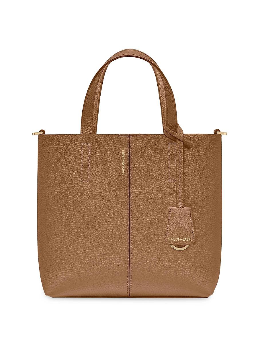Womens Small Leather Soft Tote Product Image