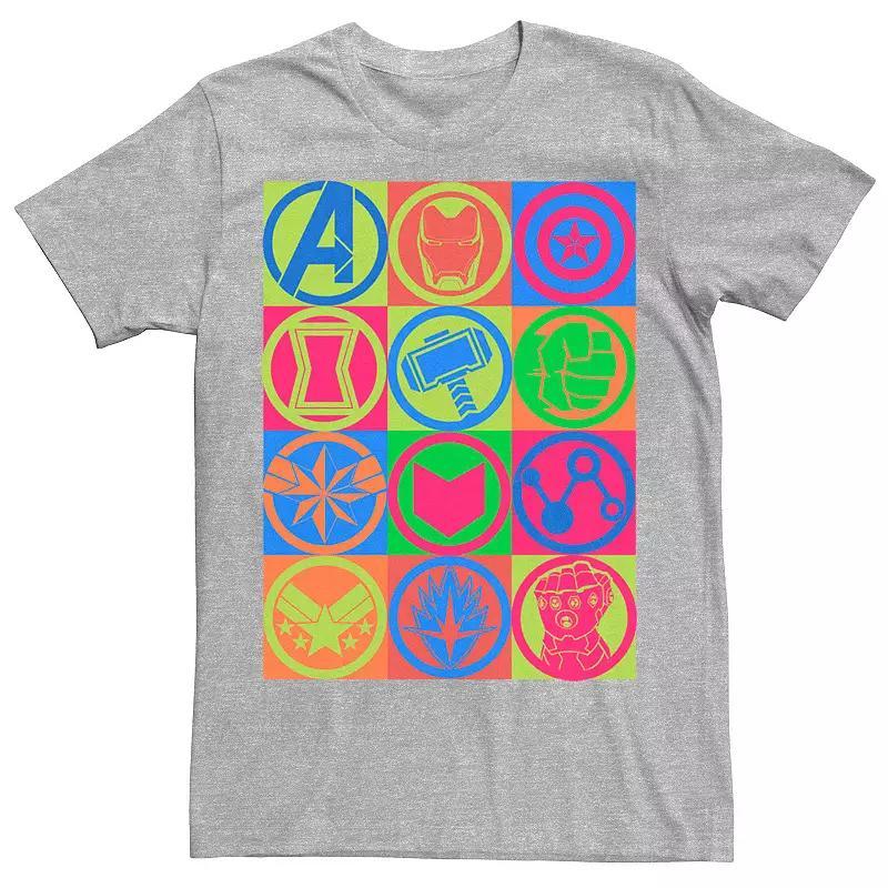 Men's Marvel Avengers: Endgame Colorful Symbol Box Up Tee,  Product Image