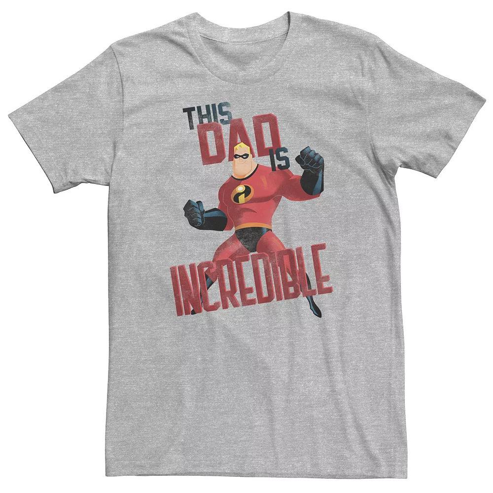 Disney / Pixar's The Incredibles Men's This Dad Tee, Size: Large, Athletic Grey Product Image