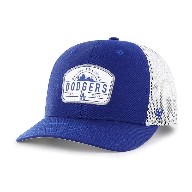 Men's '47 Royal Los Angeles Dodgers 2022 Spring Training Panorama Trucker Snapback Hat, Blue Product Image
