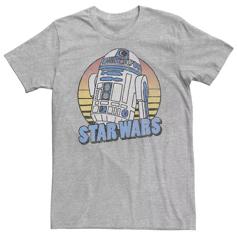 Big & Tall Star Wars R2-D2 Retro Portrait Tee, Mens Athletic Grey Product Image