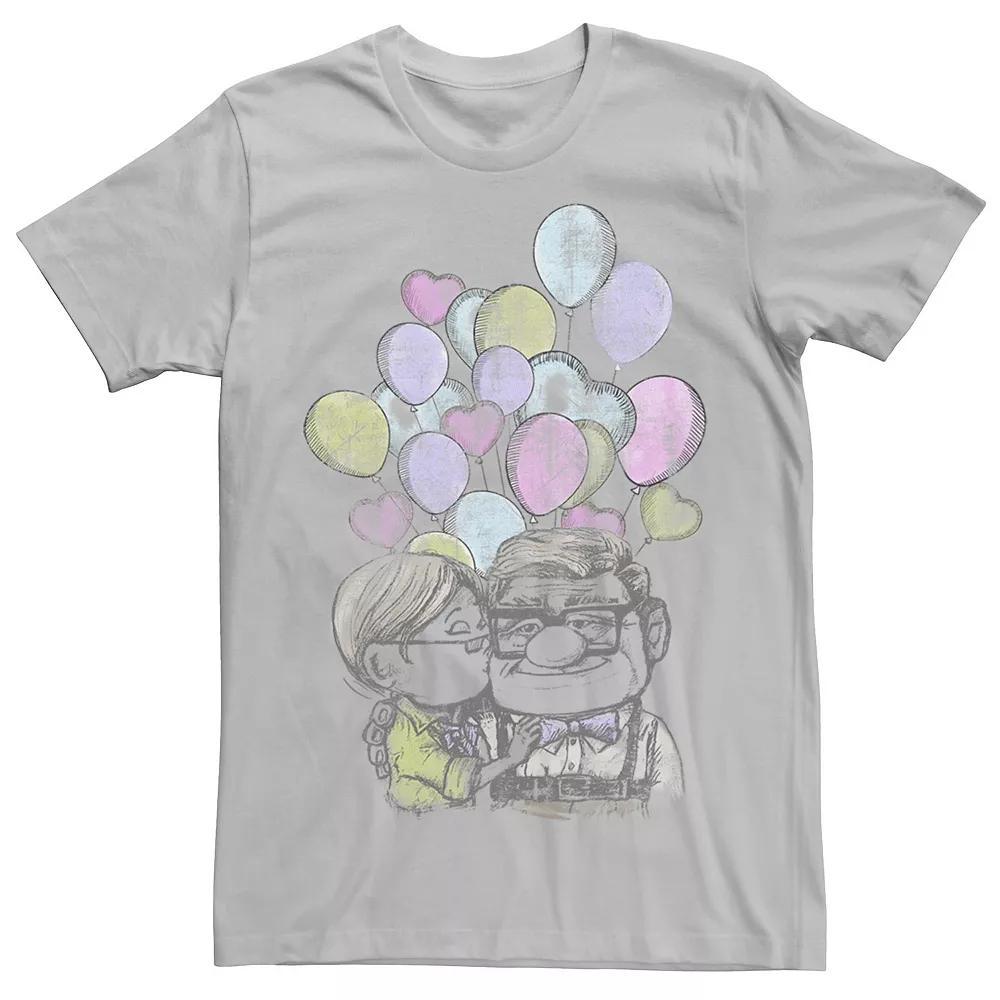 Disney / Pixar's Up Carl And Ellie Men's Valentine's Day Tee, Size: XL, Silver Product Image