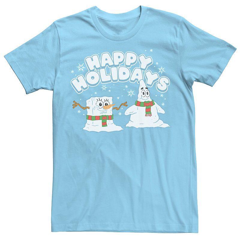 Men's Spongebob Squarepants Patrick Snowmen Tee, Size: Large, Athletic Grey Product Image