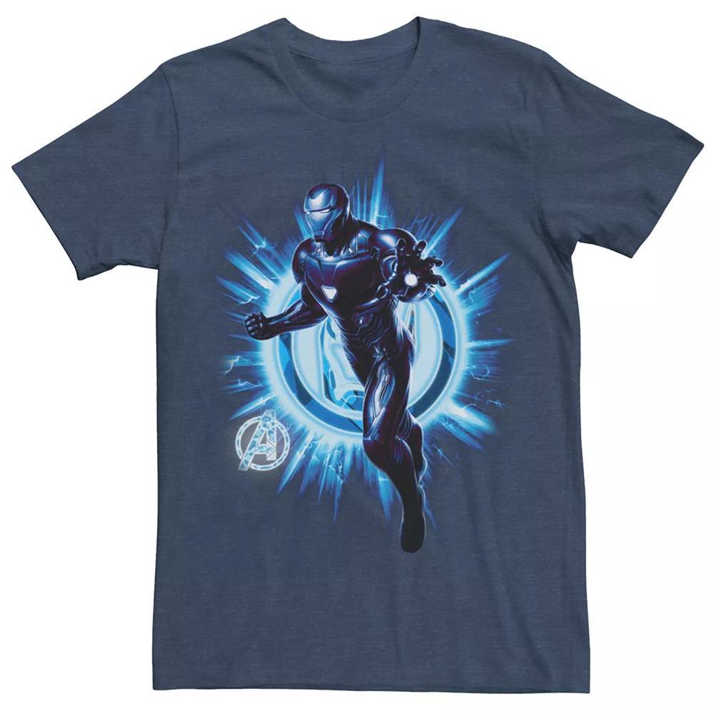 Men's Avengers Endgame Iron Man Badge Tee, Size: Medium, Navy Grey Product Image