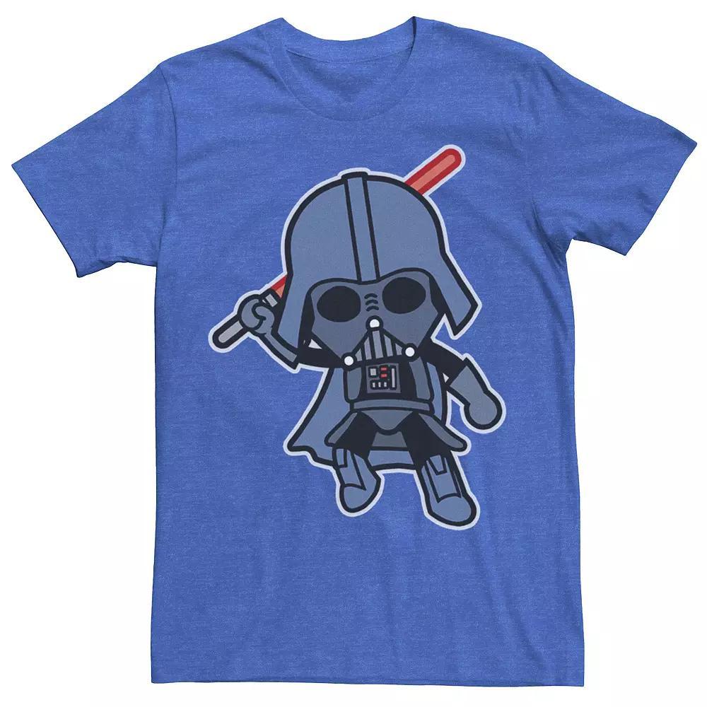 Men's Star Wars Darth Vader Cartoon Tee, Size: Large, Royal Grey Product Image