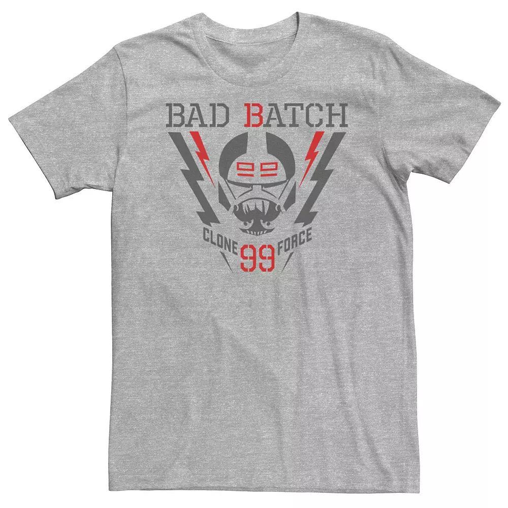 Big & Tall Star Wars: The Bad Batch Clone Force 99 Logo C1 Tee, Men's, Size: 3XL, Athletic Grey Product Image