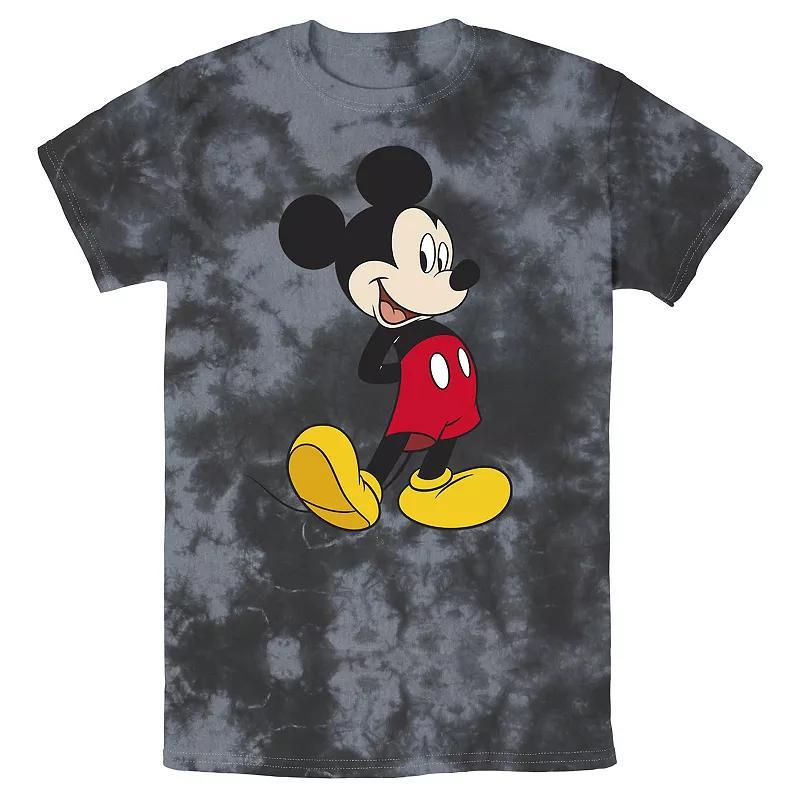 Disney's Mickey Mouse Men's Smiling Pose Wash Tee, Size: XL, Blue Pink Light Yellow Product Image