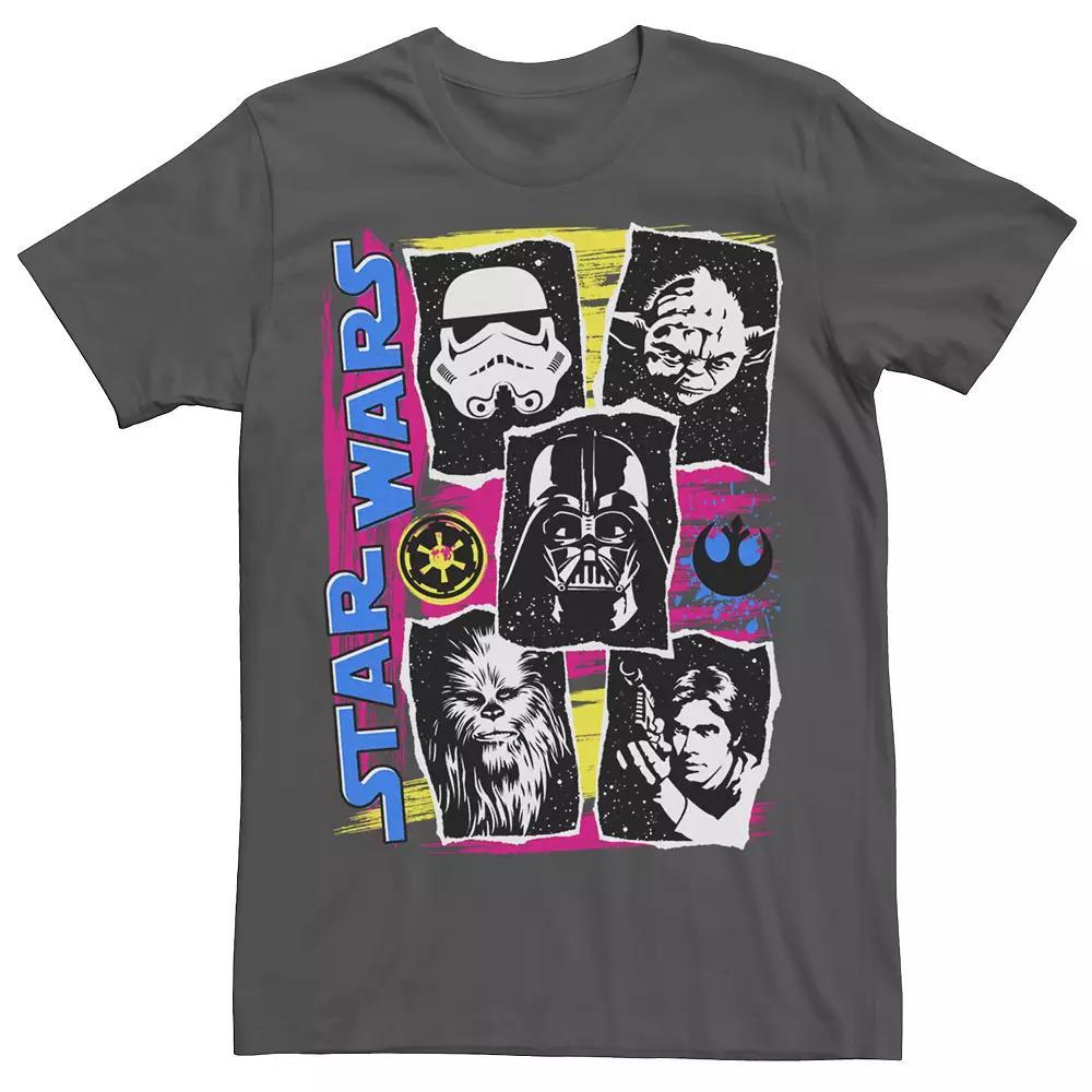 Men's Star Wars Characters Colorpop Collage Graphic Tee,  Product Image
