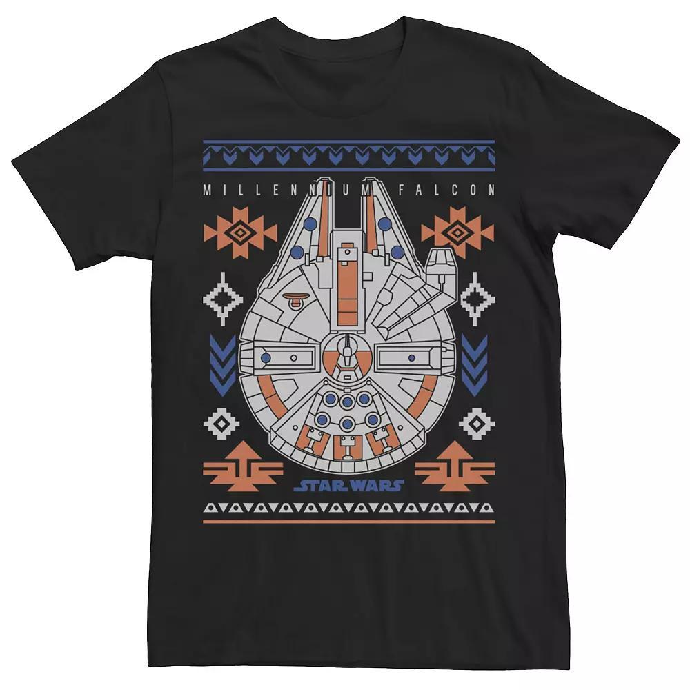 Men's Star Wars Falcon Aztec Pattern Tribal Tile Tee,  Product Image