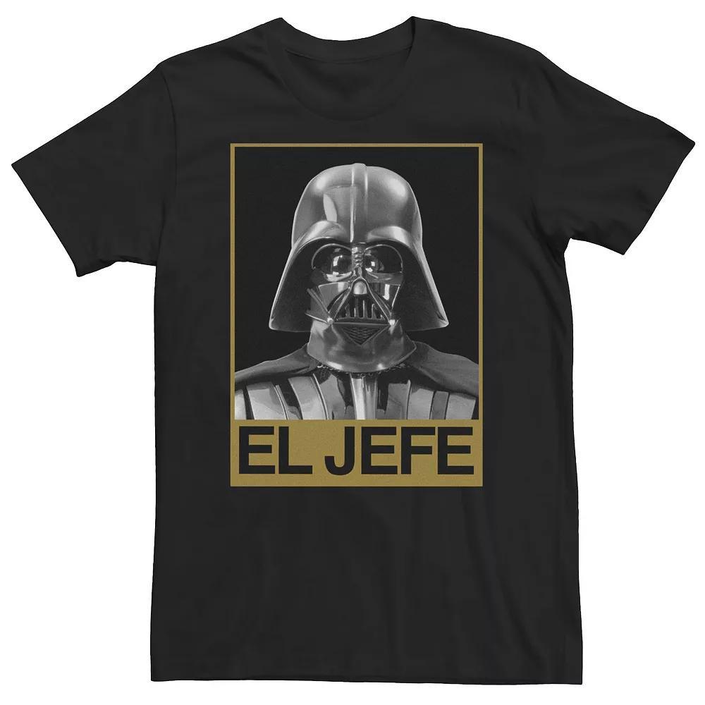 Big & Tall Star Wars Darth Vader El Jefe Golden Photo Tee, Men's,  Product Image