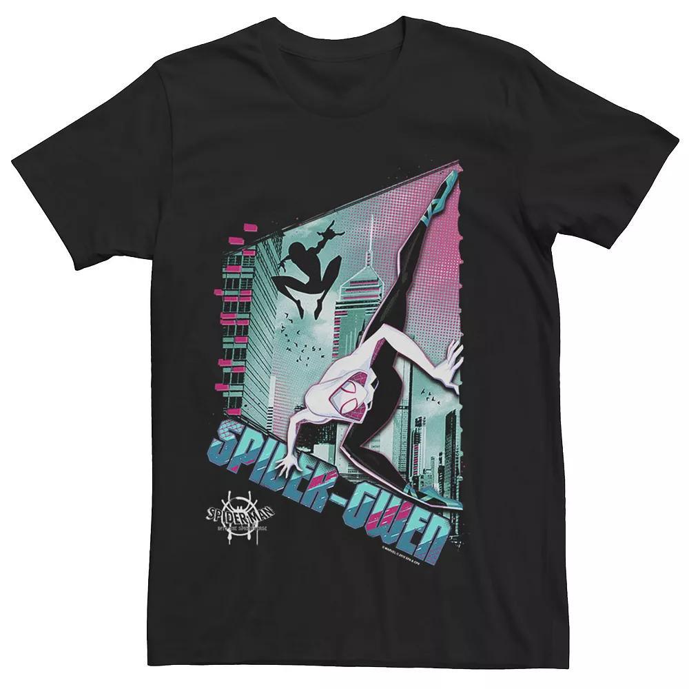 Men's Marvel Spiderverse Spider-Gwen City Pose Graphic Tee, Size: Large, Black Product Image