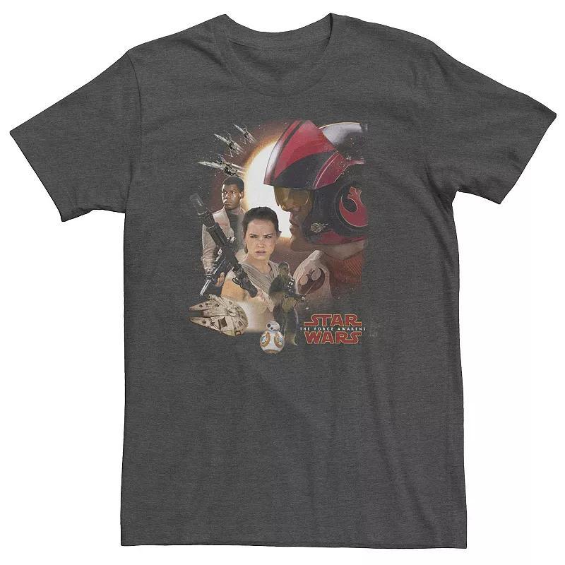 Big & Tall Star Wars Force Awakens New Alliances Tee, Men's, Size: 3XL, Grey Heather Product Image