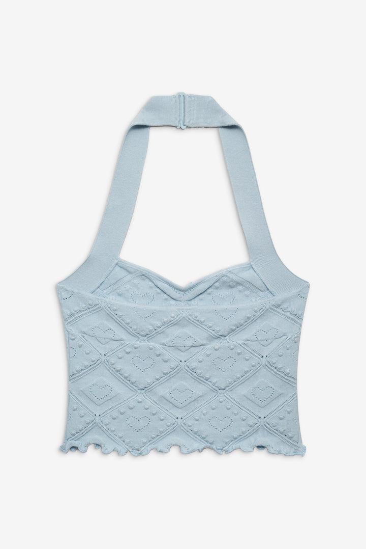 Coco Knit Tank — Baby Blue Product Image