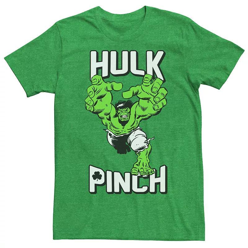 Mens Marvel Hulk Pinch St. Patricks Tee Kelly Grey Product Image