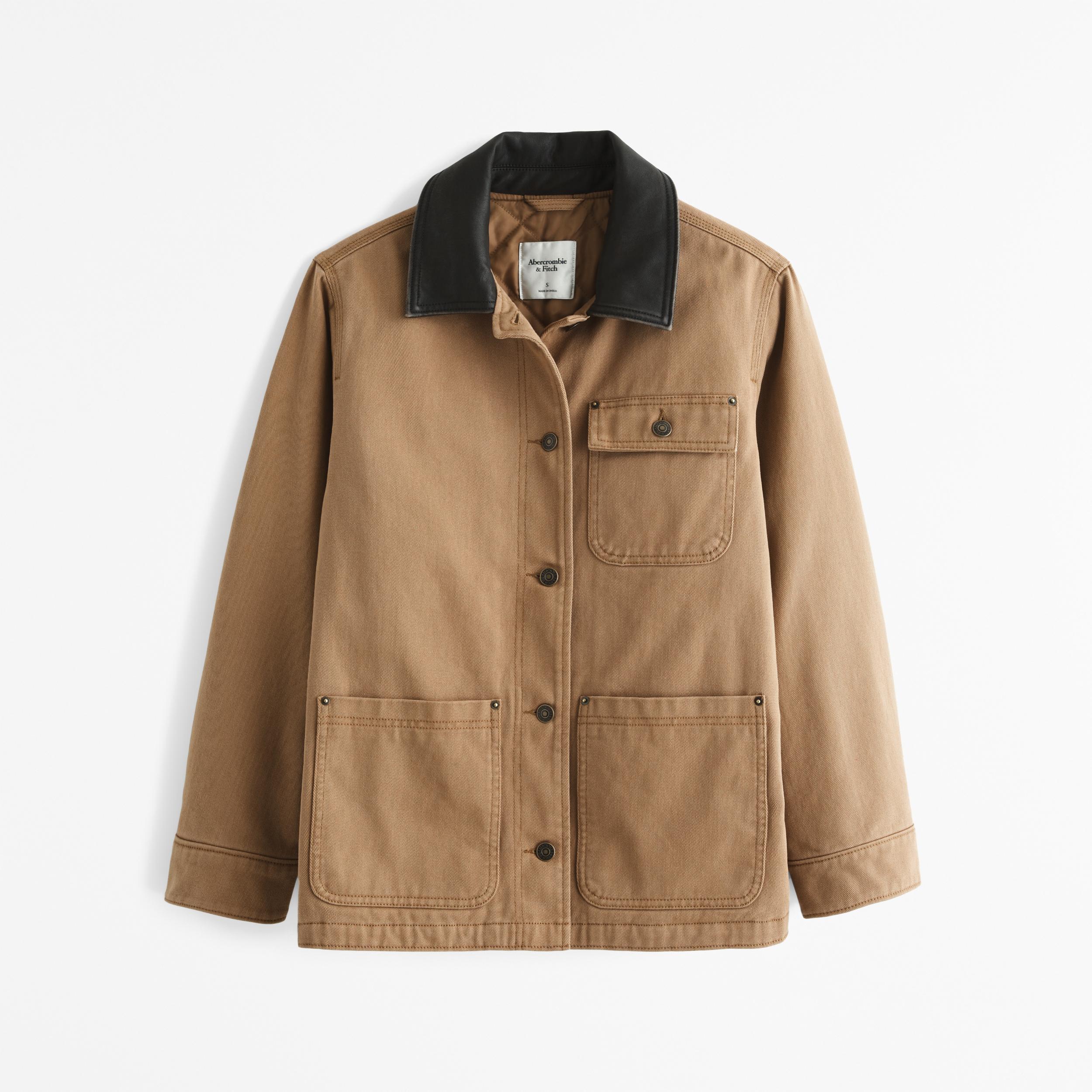 Mid-Length Twill Workwear Jacket Product Image