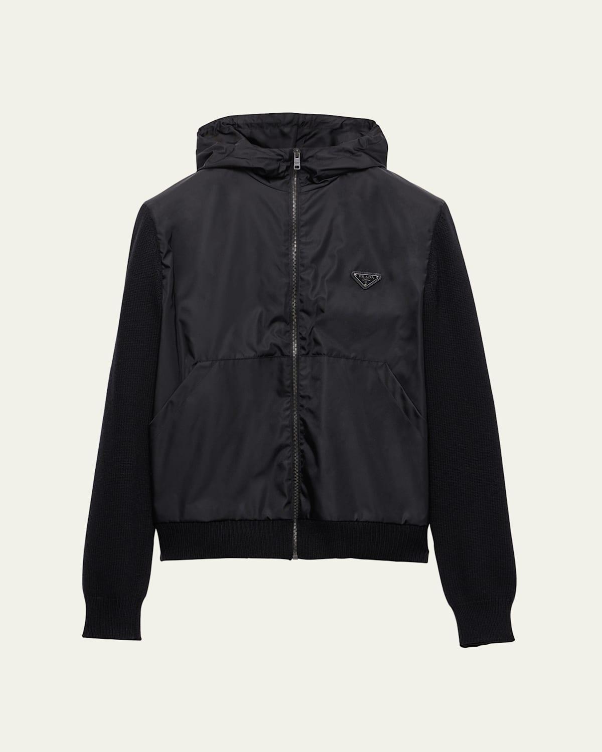 Mens Cashmere-Wool Hooded Sweater Product Image