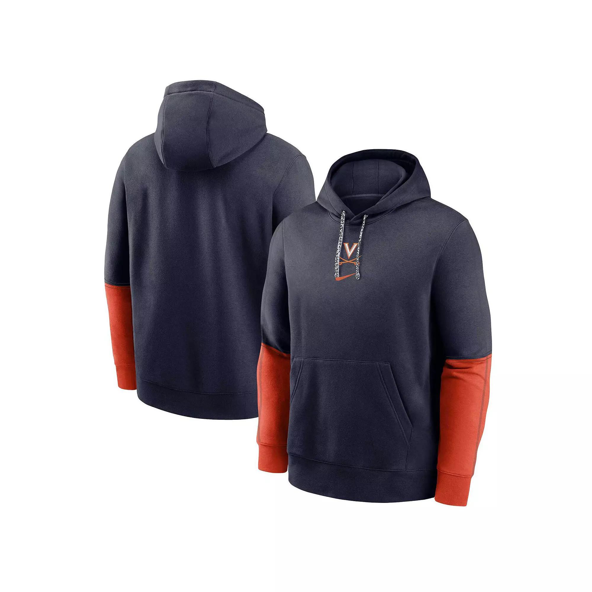 Men's Nike Navy Virginia Cavaliers 2024 Sideline Club Fleece Pullover Hoodie,  Product Image