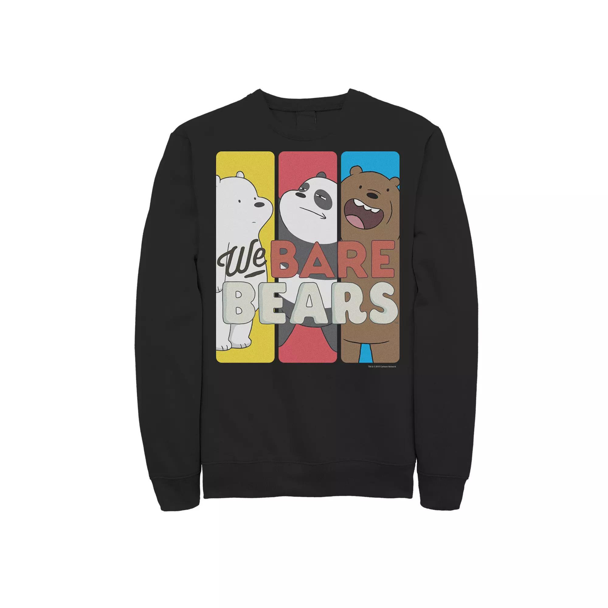 Men's We Bare Bears Character Panels Sweatshirt,  Product Image