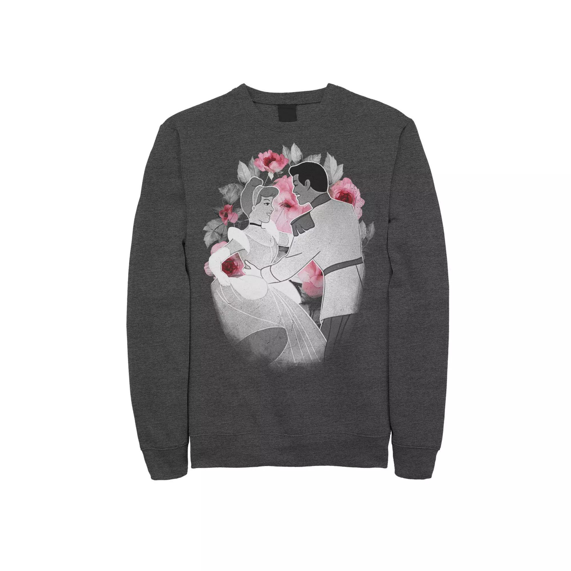 Men's Disney Cinderella Cinderella & The Prince A Dance Vignette Sweatshirt, Size: Small, Grey Heather Product Image
