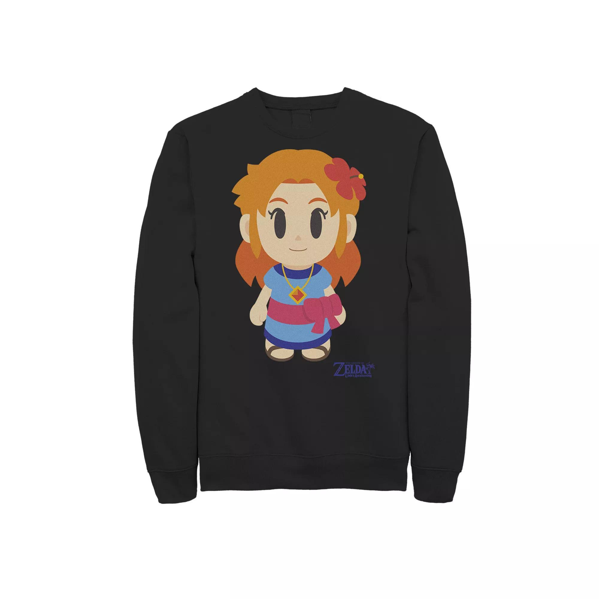 Men's Nintendo Legend Of Zelda Links Awakening Marin Chibi Style Graphic Fleece Pullover,  Product Image