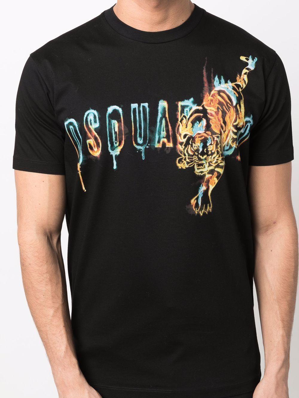 tiger logo-print cotton T-shirt Product Image