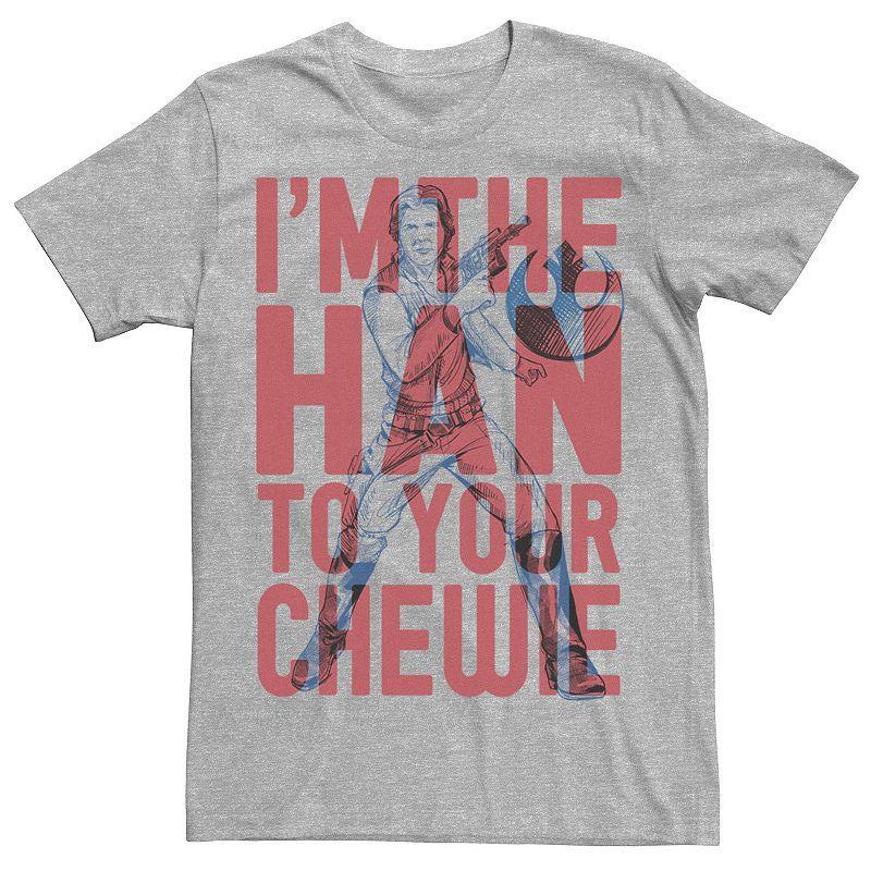 Mens Star Wars The Han To Your Chewie Graphic Tee Athletic Grey Product Image