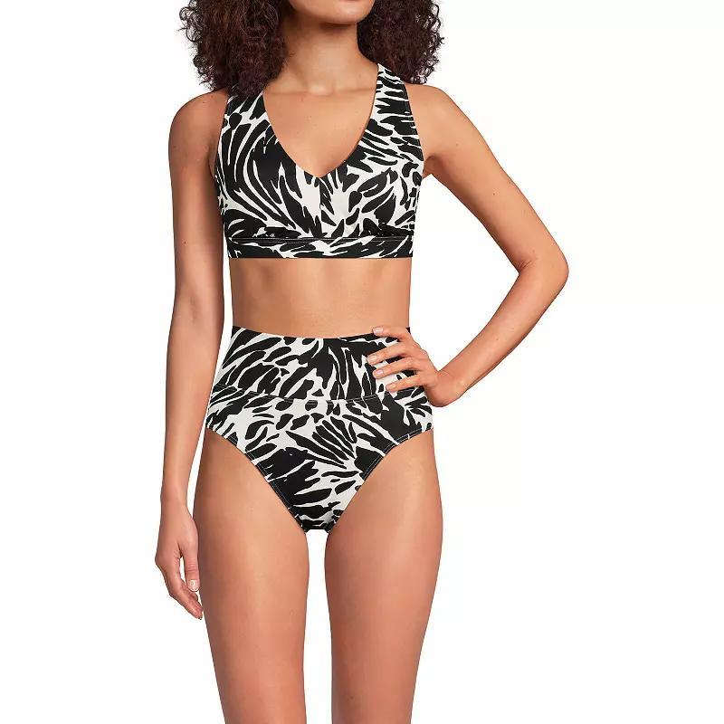 Women's Lands' End V-Neck Tankini & High Waisted Bottom 2-pc. Swimsuit Set,  Product Image
