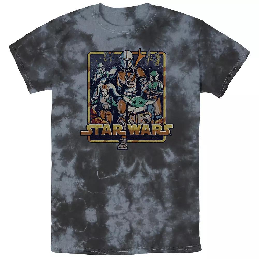 Men's The Mandalorian Mando's Team Group Shot Bombard Wash Graphic Tee,  Product Image
