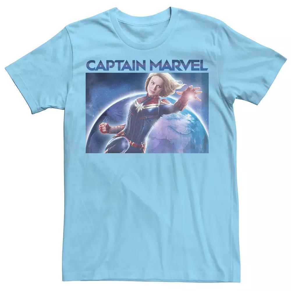 Men's Marvel Captain Marvel Photo Galactic Poster Tee,  Product Image