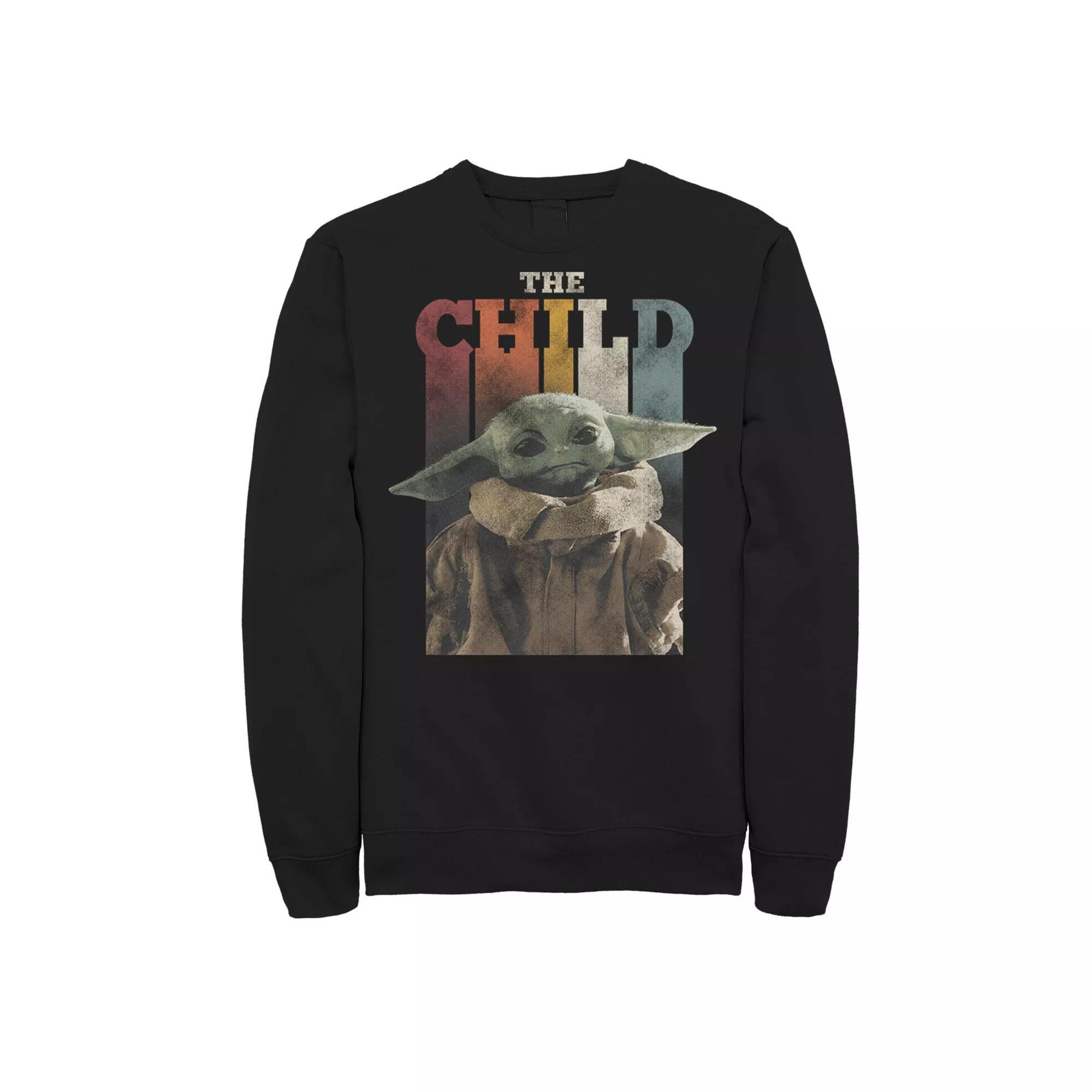 Men's Star Wars The Mandalorian The Child Colorful Letters Sweatshirt,  Product Image