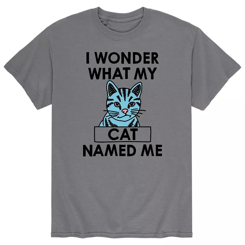 Men's I Wonder What My Cat Named Me Graphic Tee,  Product Image