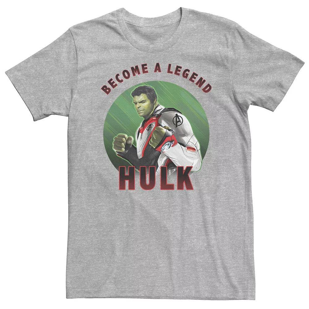 Big & Tall Marvel Avengers Endgame Become a Legend Hulk Tee, Men's, Size: Large Tall, Athletic Grey Product Image