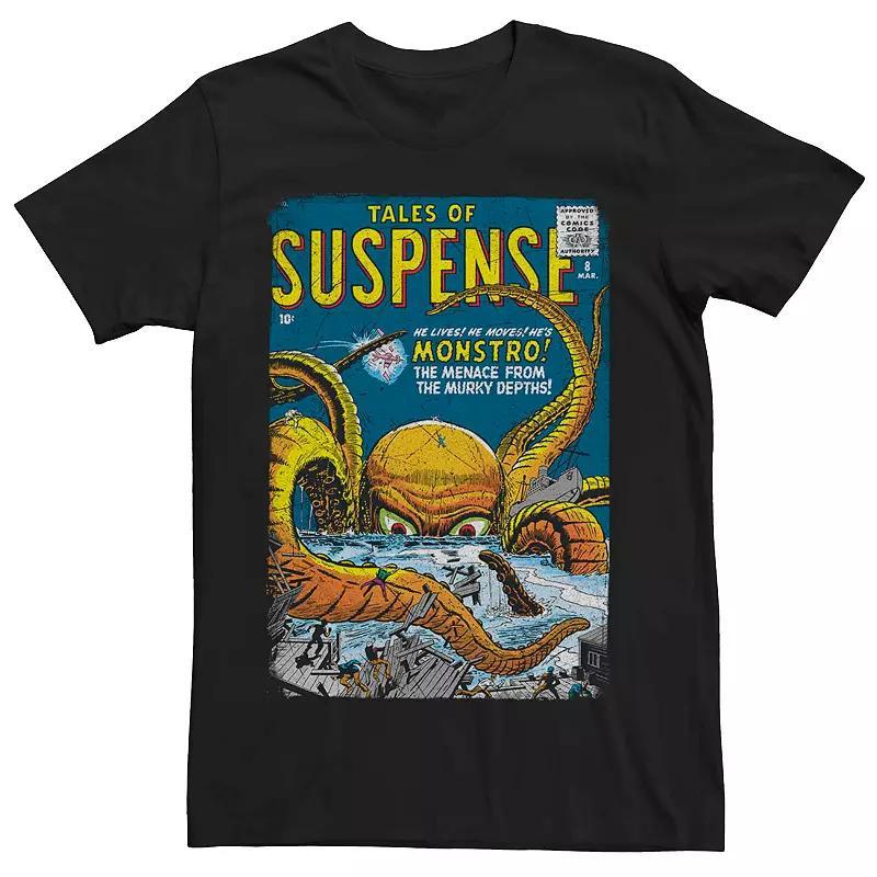 Men's Marvel's Tales Of Suspense Monstro Vintage Comic Cover Tee, Size: XL, Black Product Image