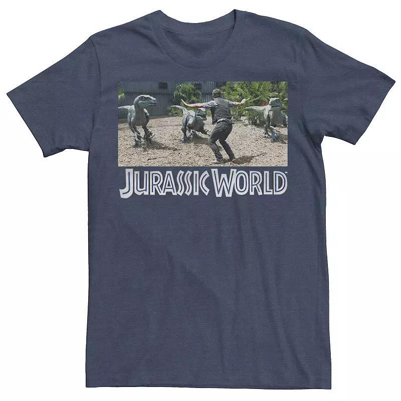 Mens Jurassic World Owen Raptor Pack Trainer Graphic Tee Kelly Grey Product Image