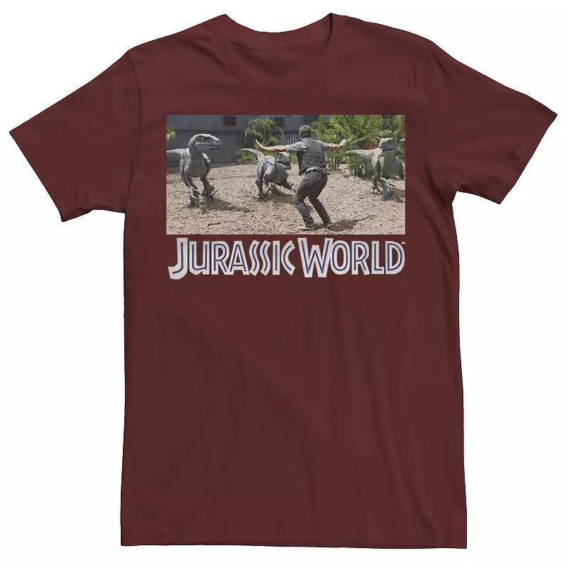 Mens Jurassic World Owen Raptor Pack Trainer Graphic Tee Kelly Grey Product Image