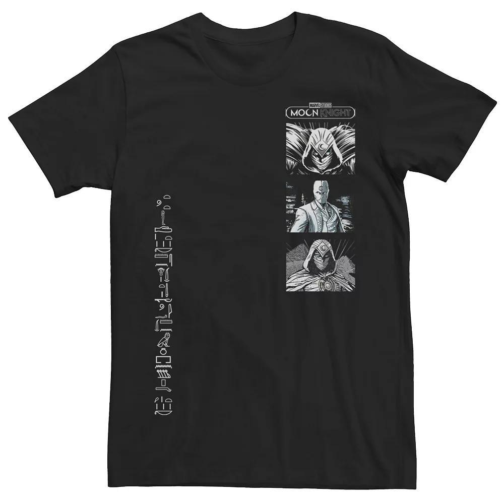 Men's Marvel Moon Knight MK Boxes And Glyphs Tee, Size: Large, Black Product Image