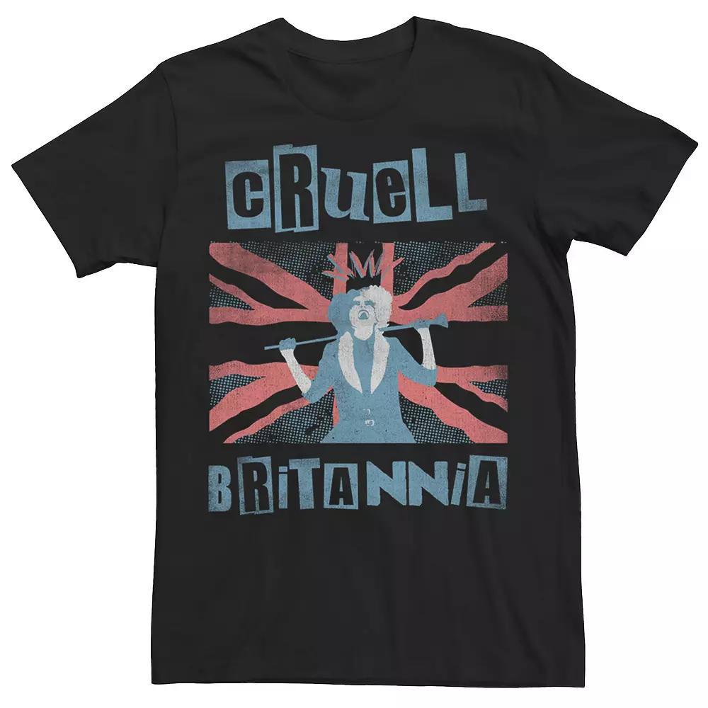 Disney's Cruella De Vil Men's Britannia Tee, Size: XL, Blue Product Image